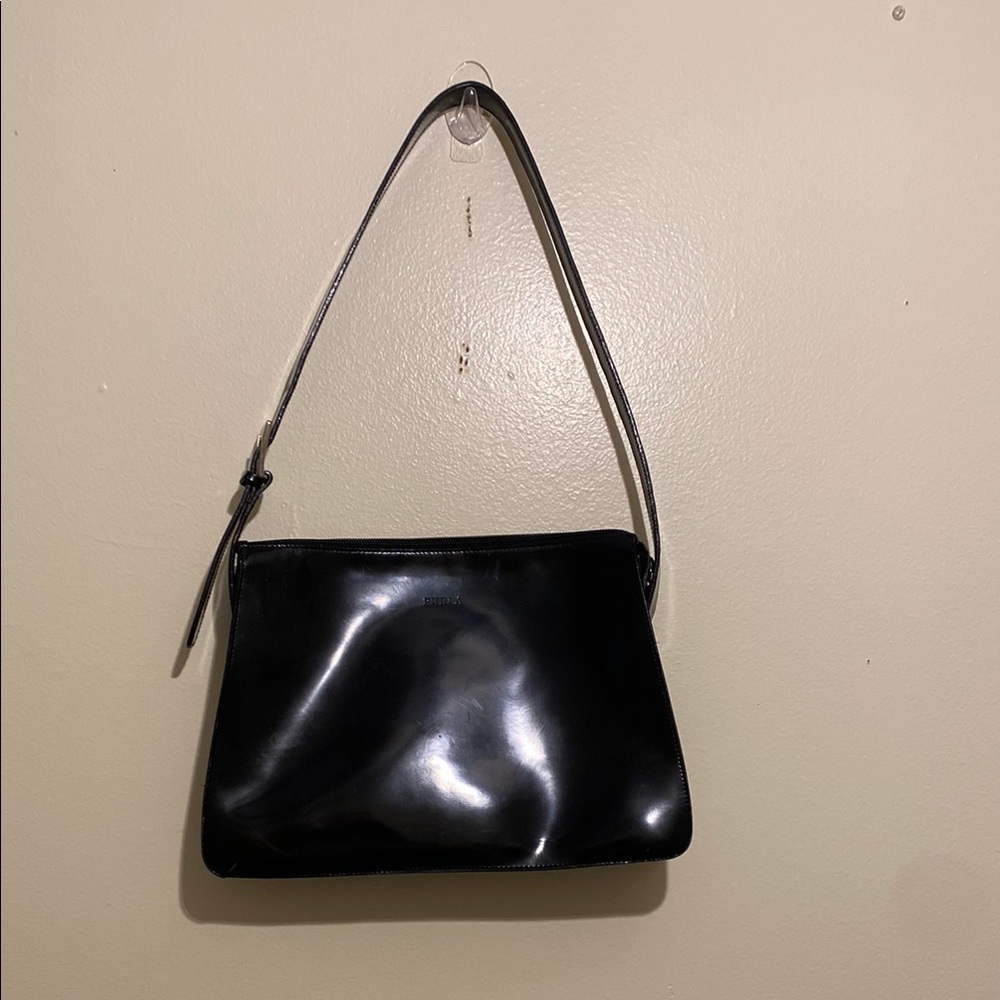 Furla Glossy Black Shoulder Bag